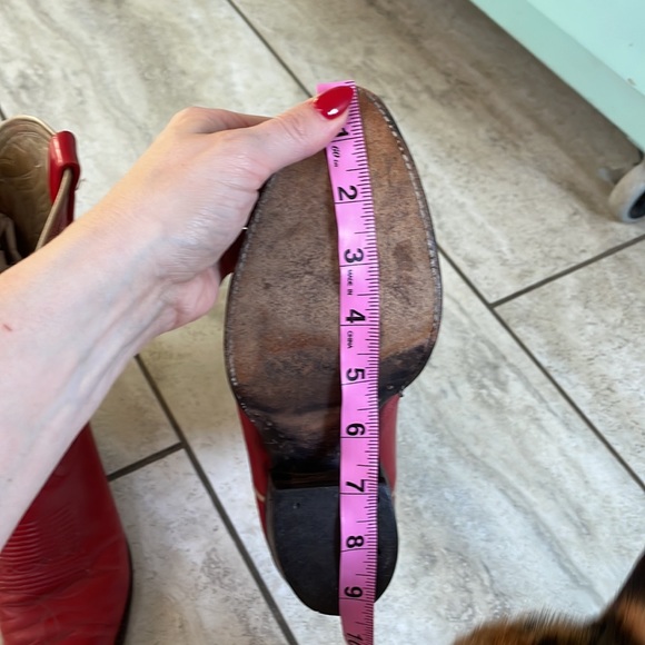 VTG Ralph Lauren Red Phoenix Bird Cowboy Boots Size 7 - Picture 10 of 12